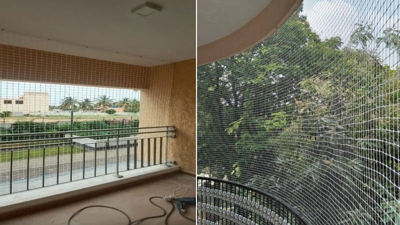 Balcony Safety Nets Fixing Rate in Bangalore. Call 8296599143 for Quote